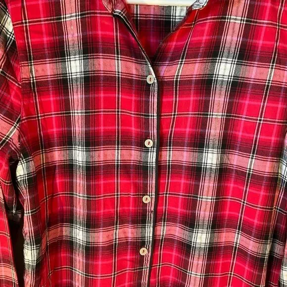 Vintage Victoria’s Secret Plaid And Lace Nightie, M Red Christmas - Picture 11 of 14